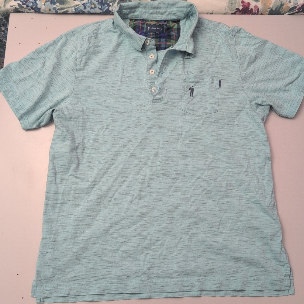 William Murray Golf Aqua Polo Shirt Men Large